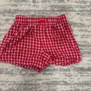 Wild Fable Red Plaid Women Shorts
